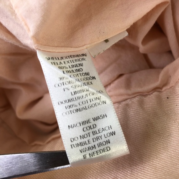 Loft Linen Pleated Shorts Pink Colorful Spring Pockets Cuffed Versatile Elegant - Picture 6 of 11